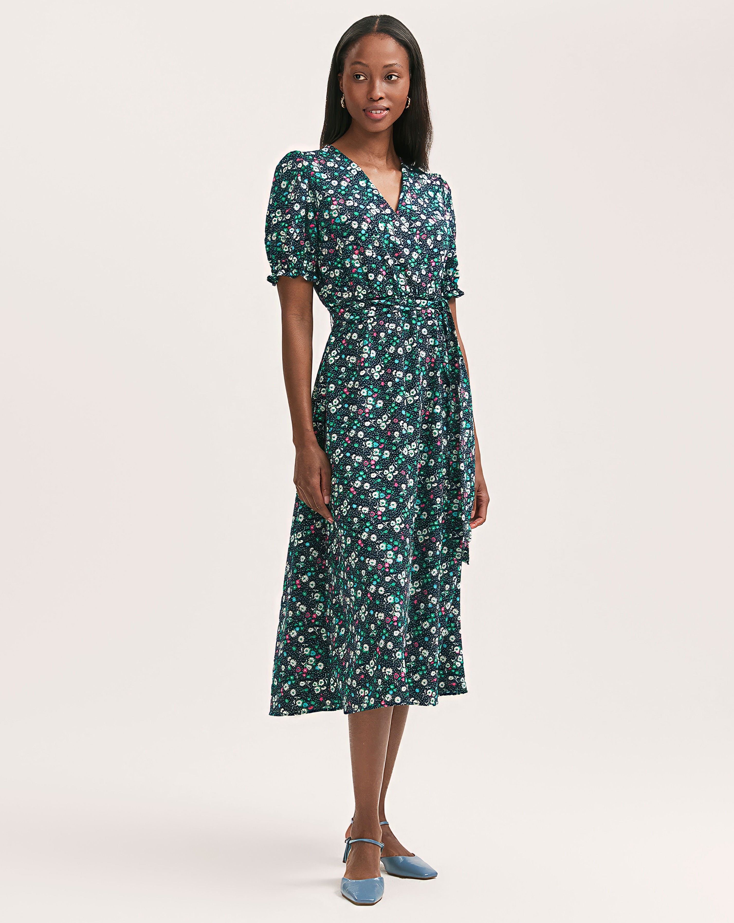 Finery London Tie Waist Dress