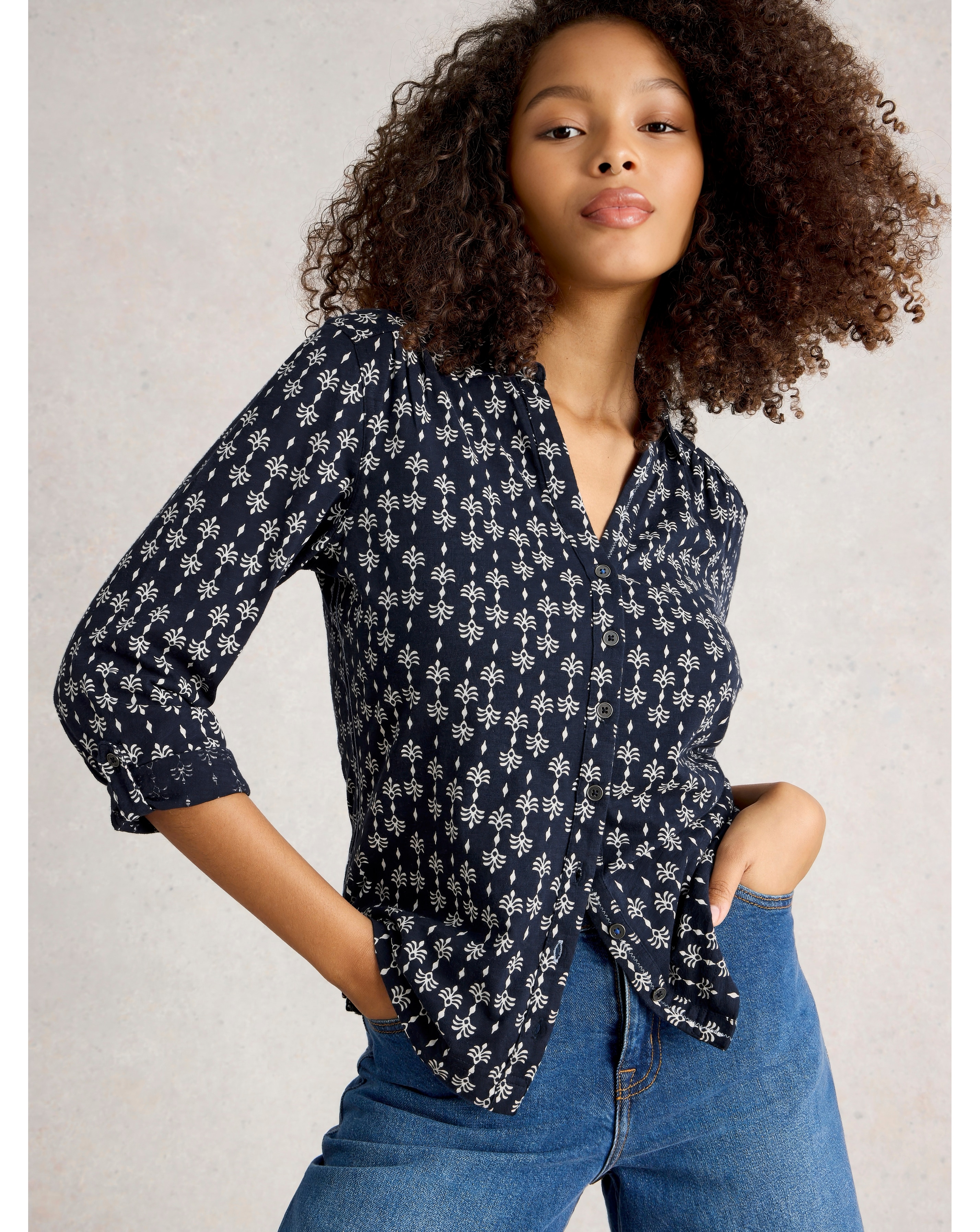 White Stuff Annie Jersey Shirt