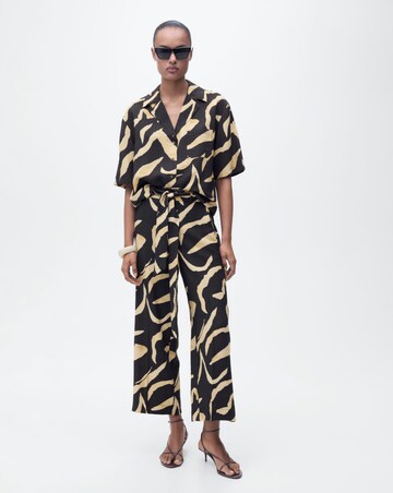 Mango Printed Straight-Fit Trousers