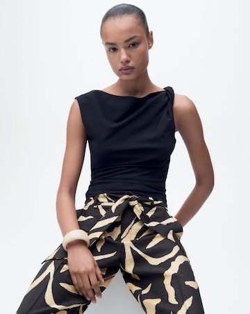 Mango Printed Straight-Fit Trousers