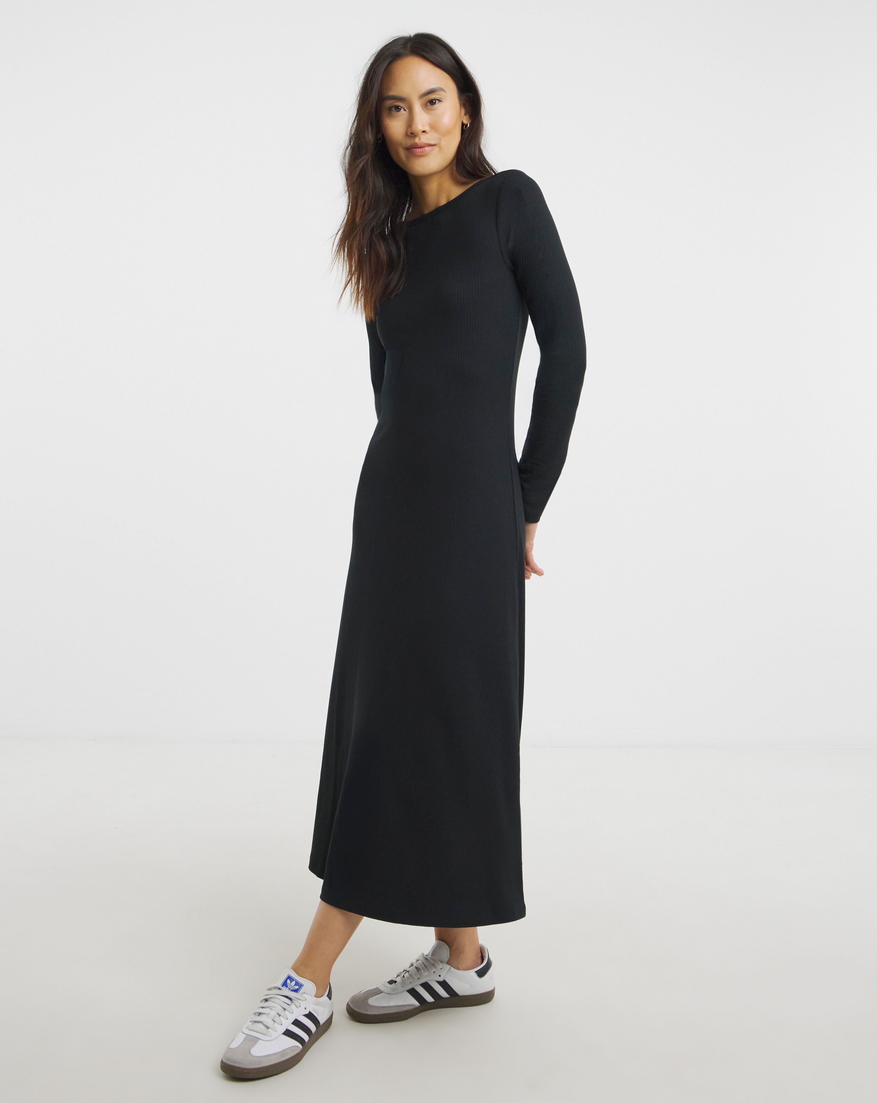 New In - Tommy Hilfiger Rib Flare Midi Dress