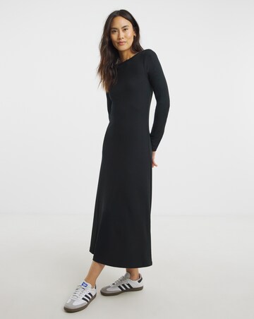 Tommy Hilfiger Rib Flare Midi Dress