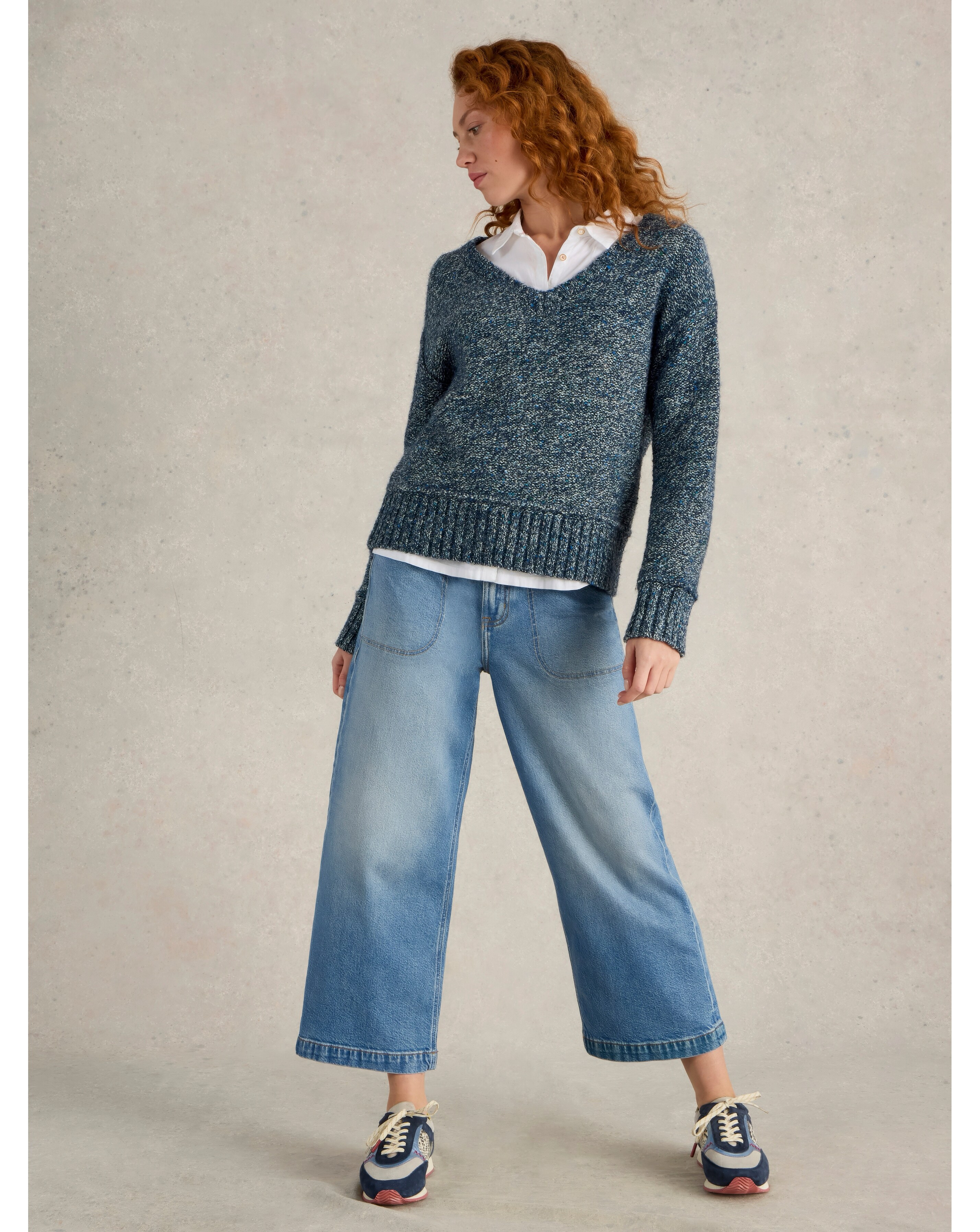 White Stuff Tia Wide Leg Crop Jean