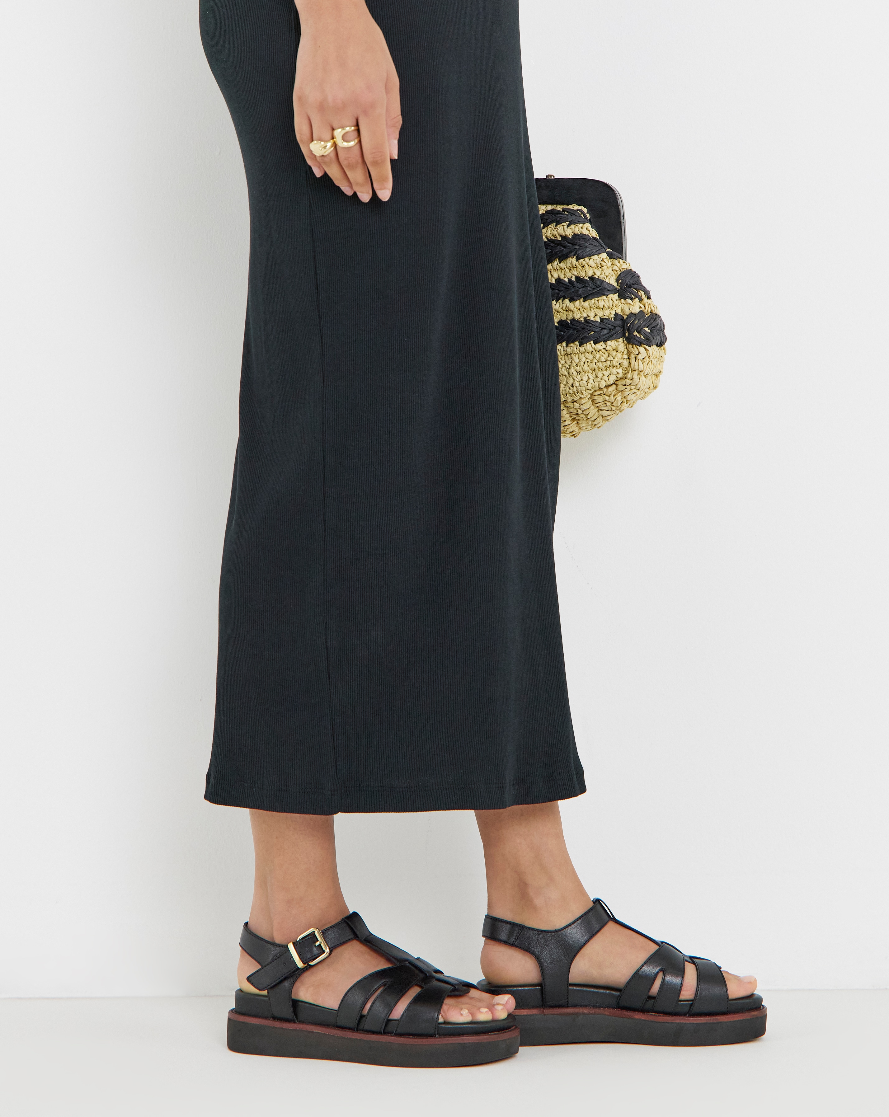 T Bar Fisherman Sandal Wide