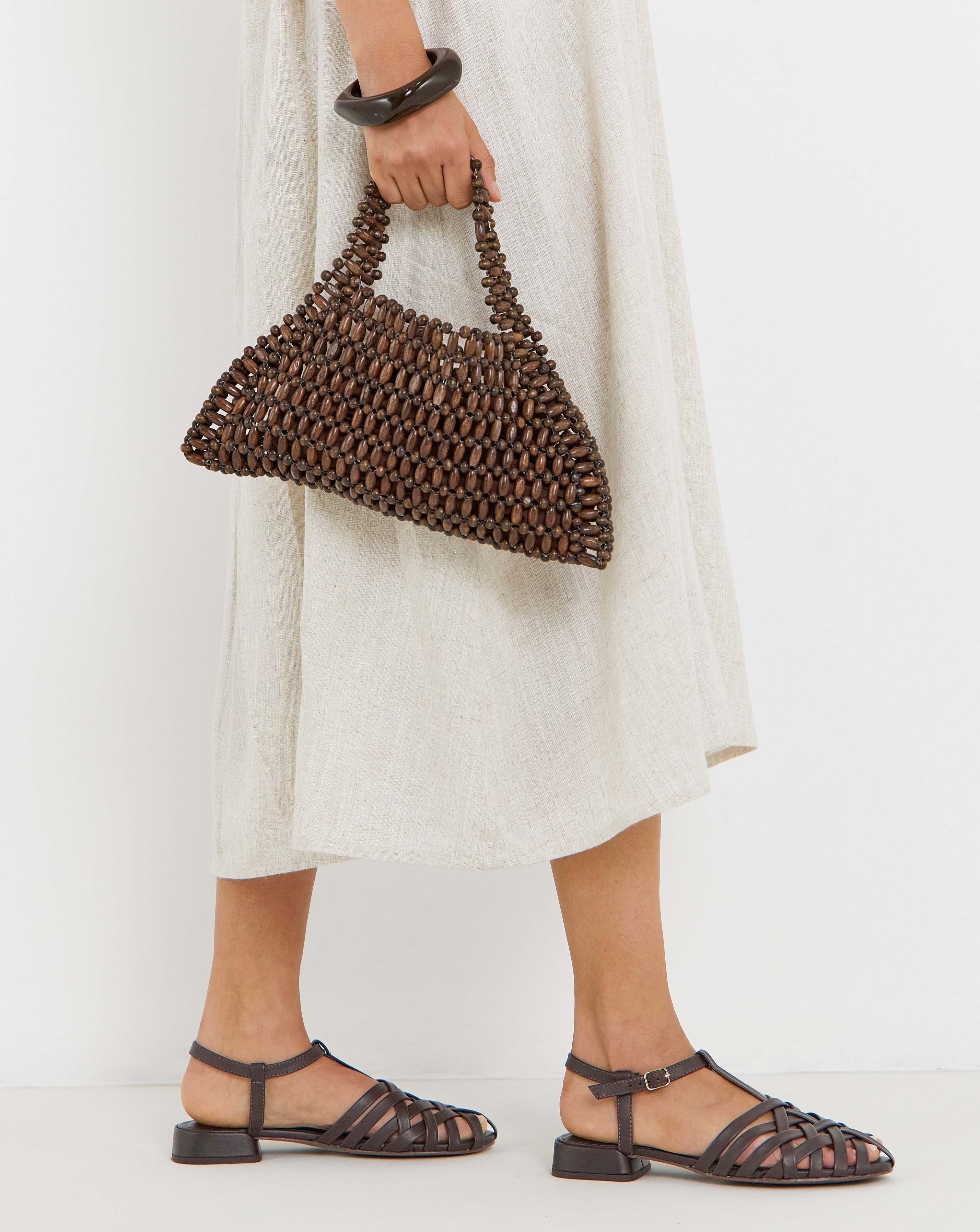 Woven T Bar Shoe Wide