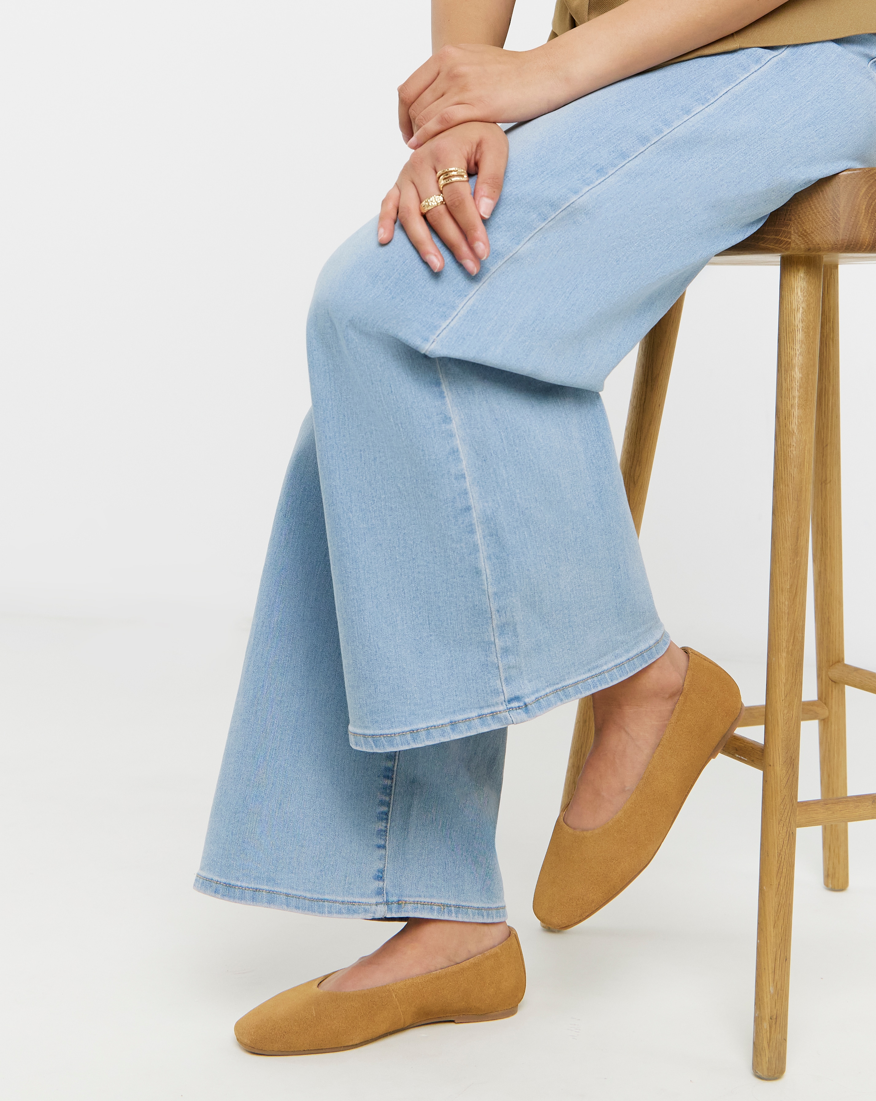 Classic Suede Ballerinas Wide