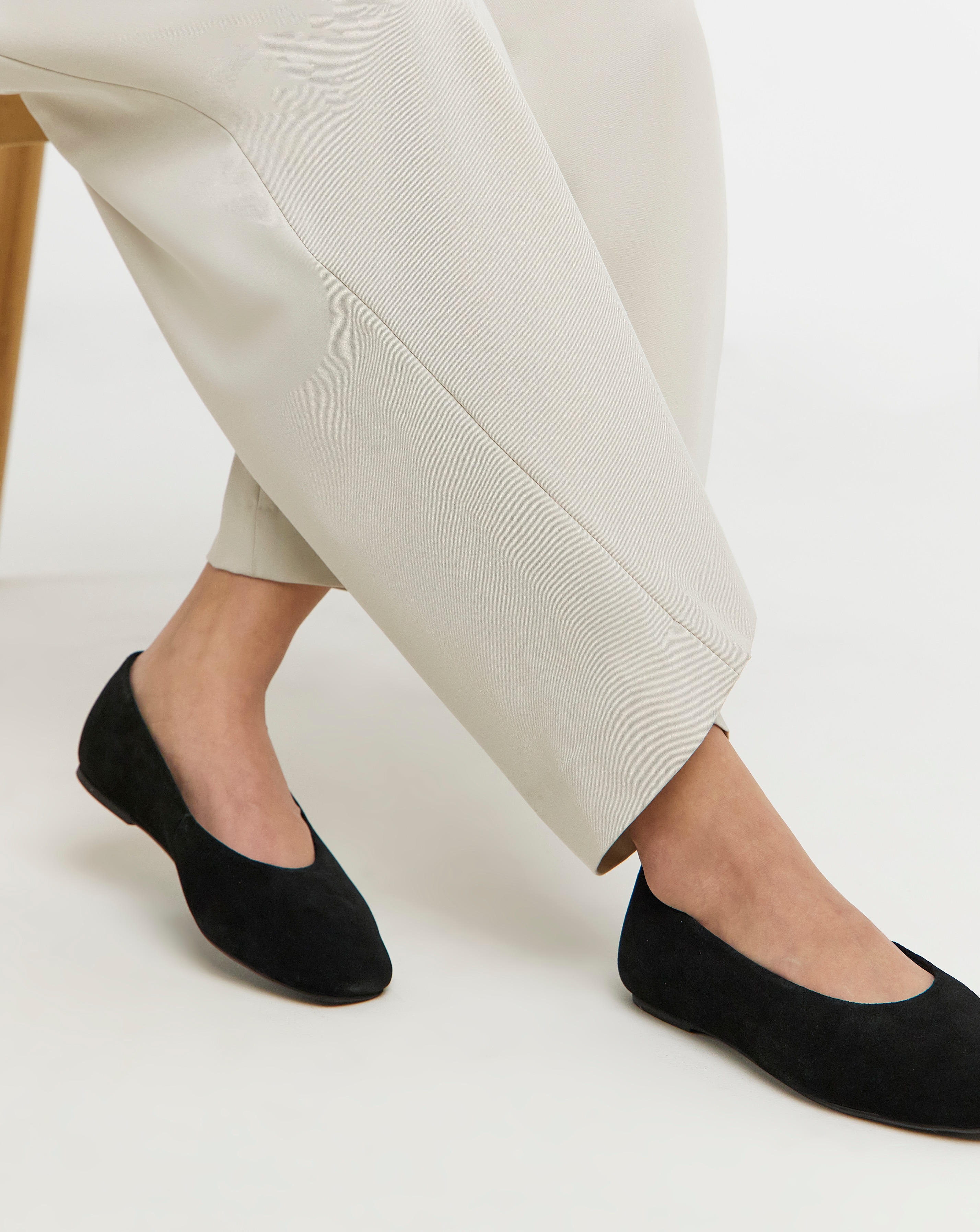 Classic Suede Ballerinas Wide