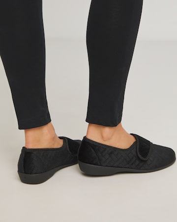 Topaz Full Upper Touch And Close Slipper - Wide Fit (E)