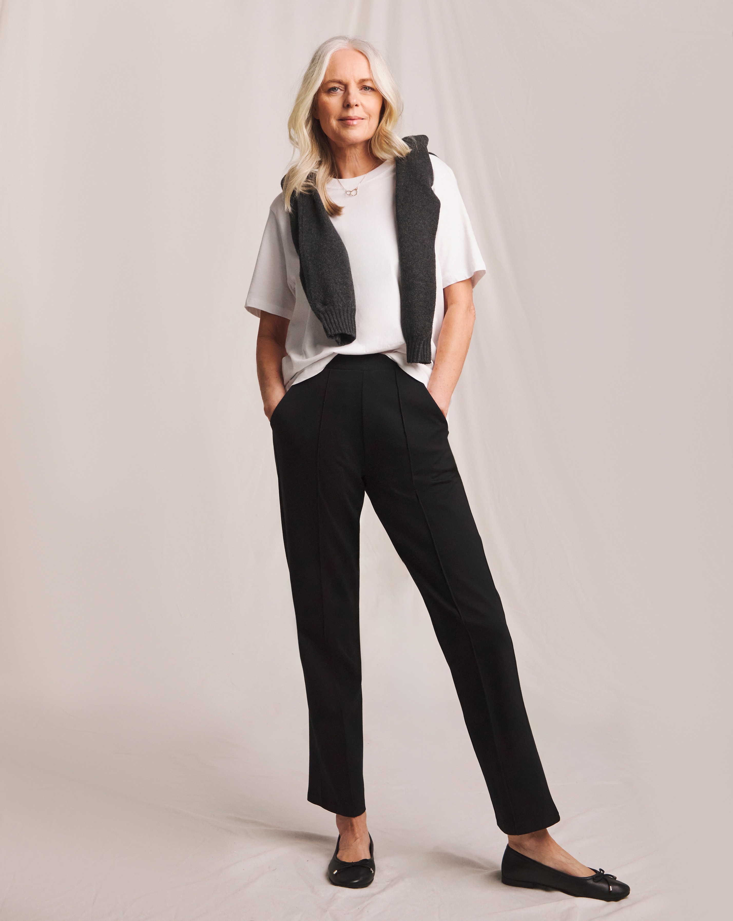 Slimma Black Straight Trouser Regular