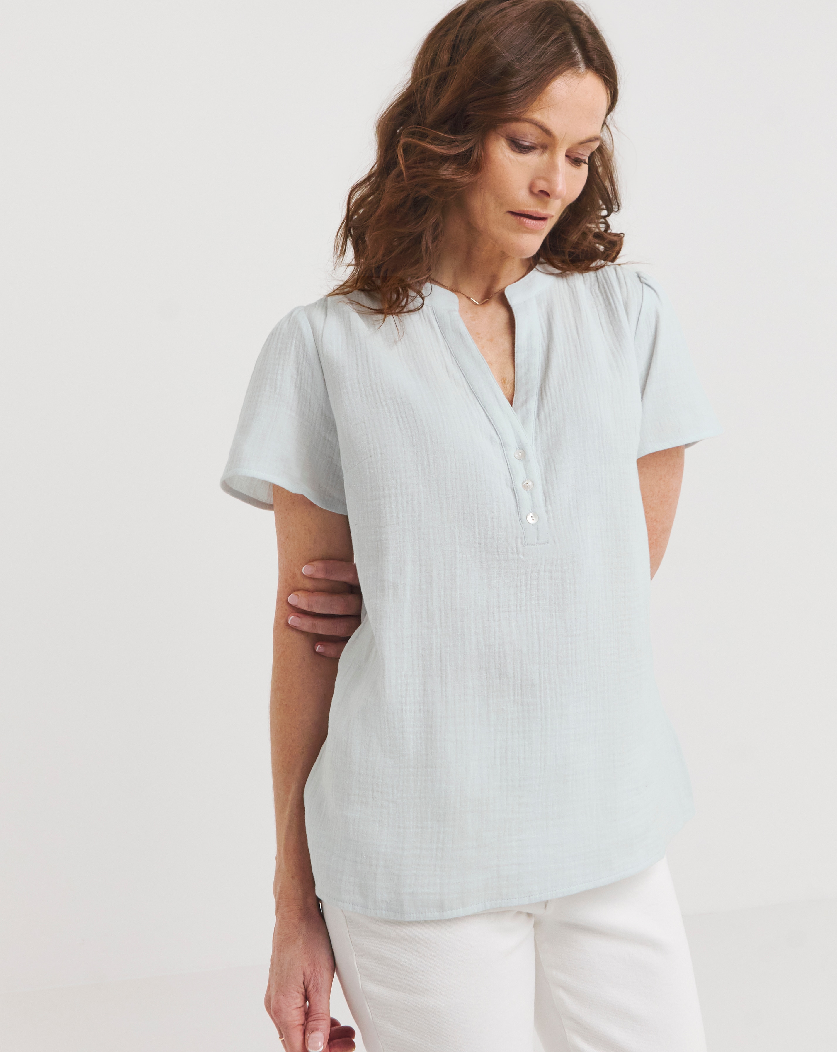 Julipa Short Sleeve Pure Cotton Blouse