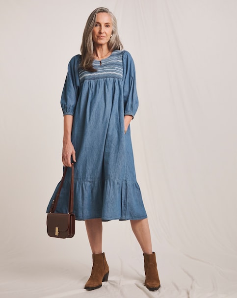 Julipa Pure Cotton Chambray Dress