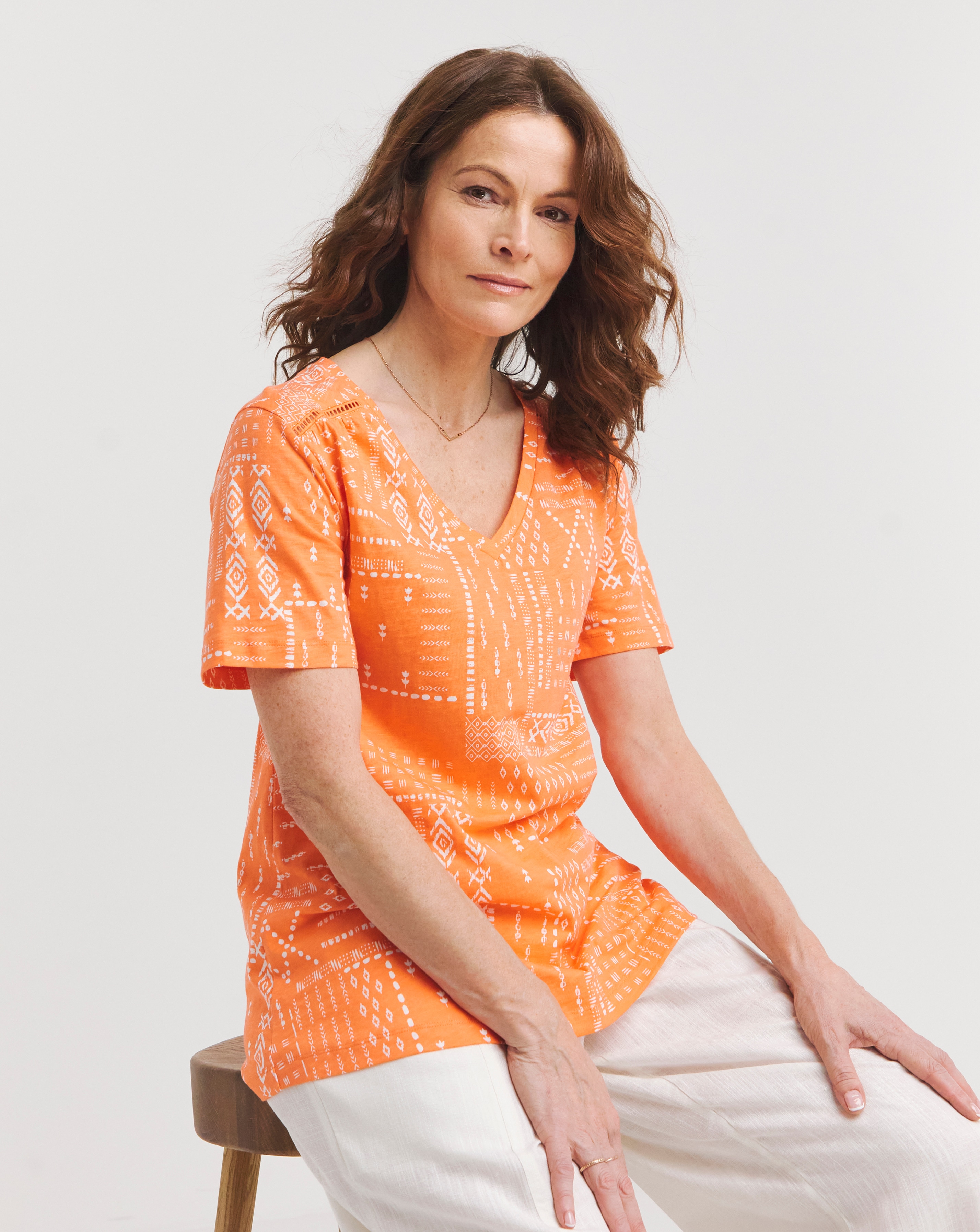 Julipa Pure Cotton V Neck T-Shirt