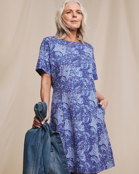 Julipa Pure Cotton Pocket Shift Dress