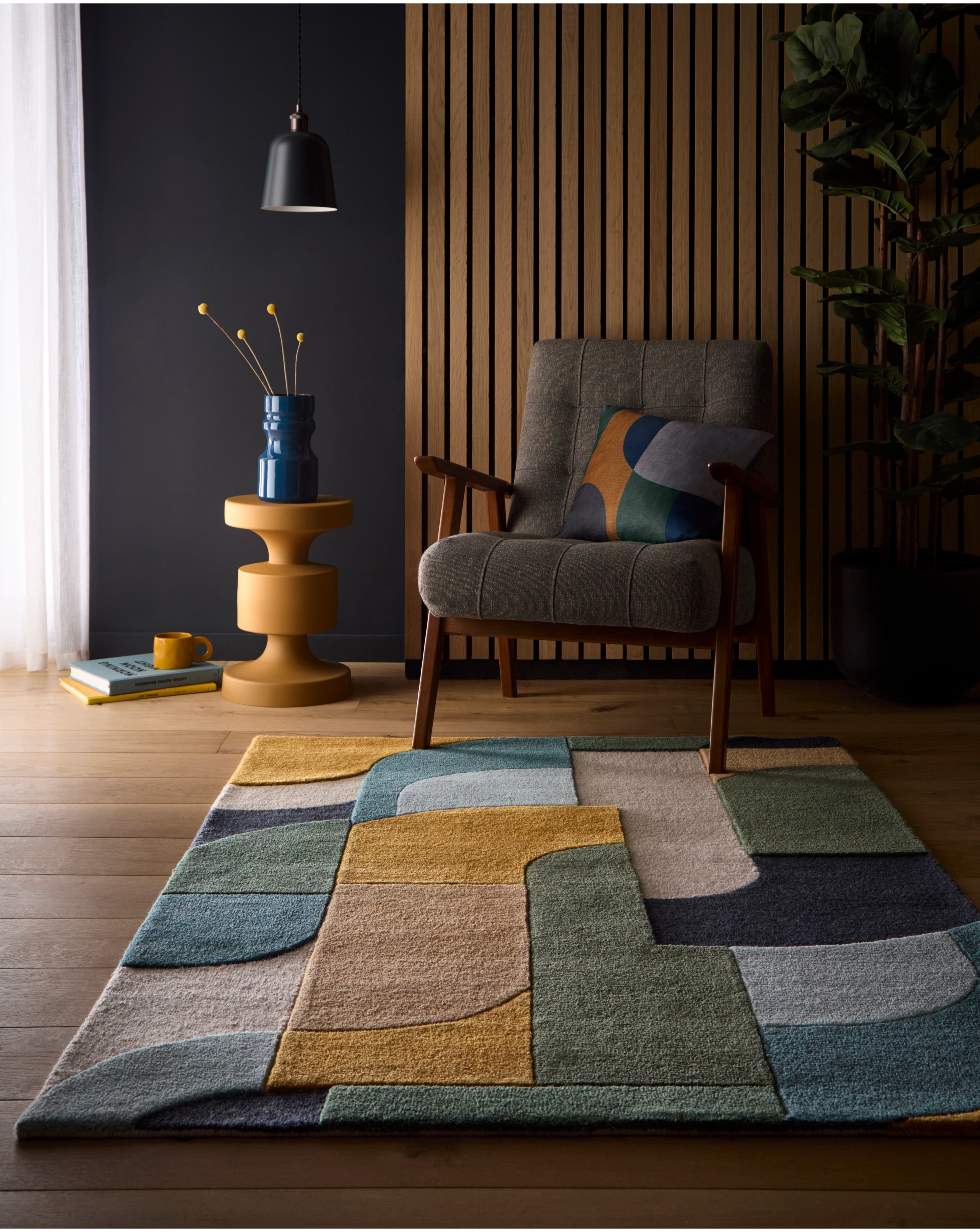 Retro Deco Woollen Rug
