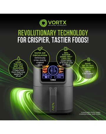 Tower T17158 AI5 8L VIPS Digital Air Fryer Grey