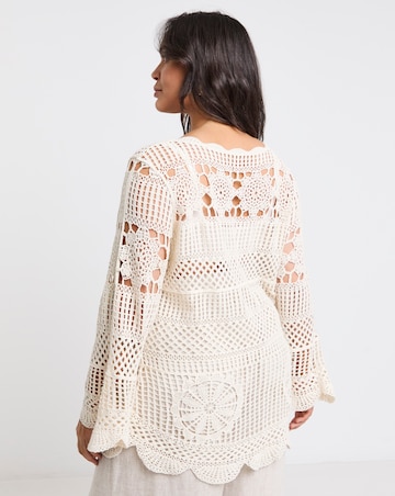 Simply Be Long Sleeve Crochet Smock Tunic