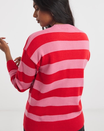 Pink & Red Merry and Bright Christmas Jumper