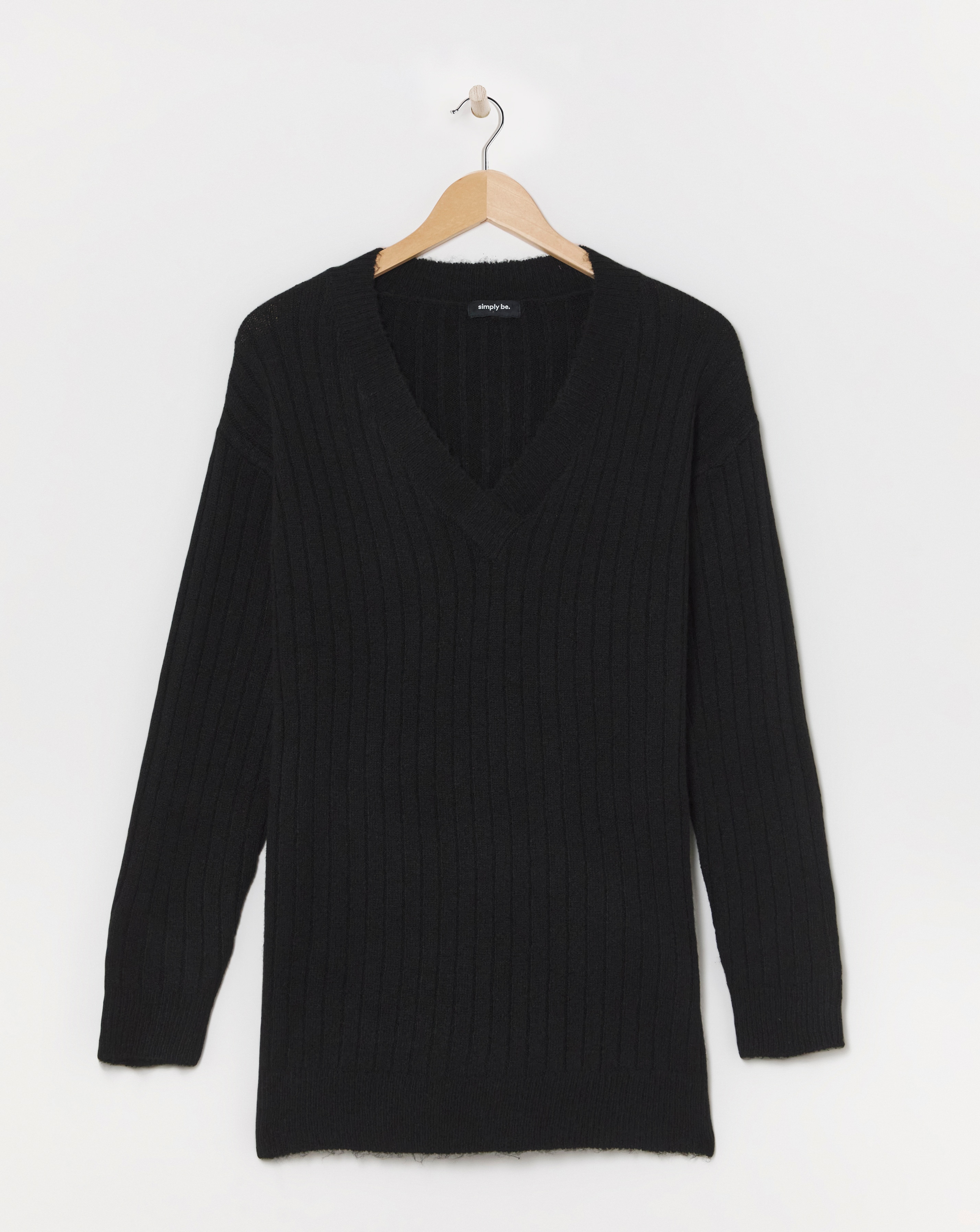 Simply Be Slouchy Longline Ribbed Jumper