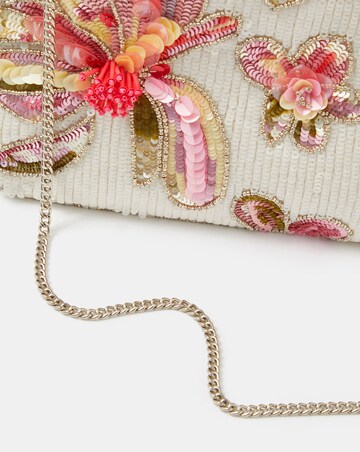 Accessorize Floral Sequin Clutch Bag