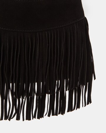 Accessorize Fringe Suede Crossbody Bag