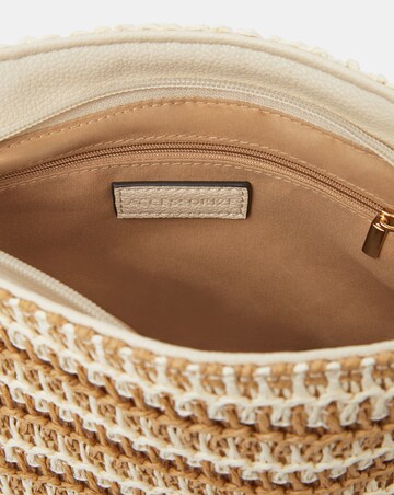 Accessorize Stripe Raffia Crossbody Bag