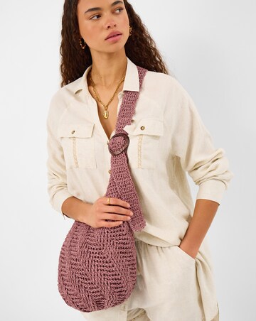 Accessorize Slouchy Raffia Crossbody Bag