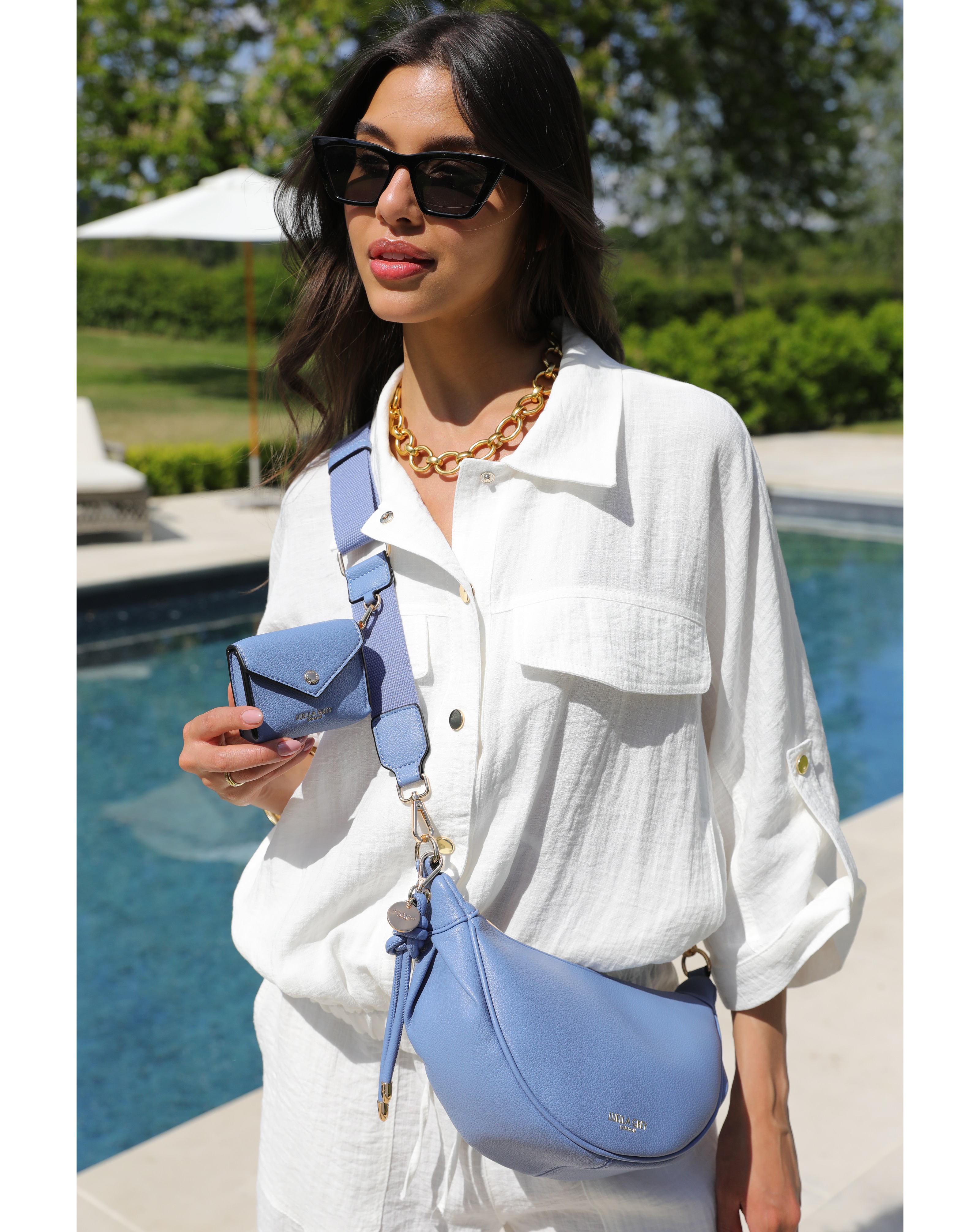 New In - Luella Grey Lolly Cornflower Sling Bag