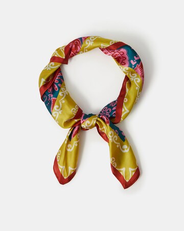 Accessorize Tropical Print Square Satin Scarf