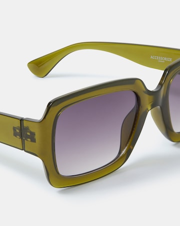 Accessorize Rectangle Frame Sunglasses
