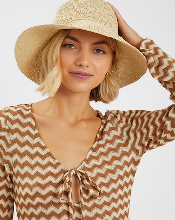 Accessorize Straw Bucket Hat Natural