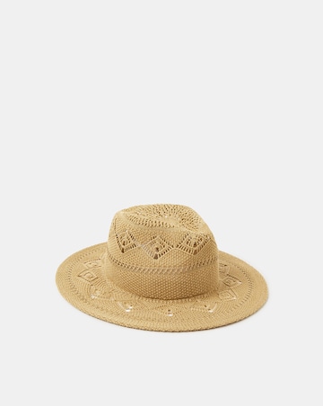 Accessorize Woven Fedora Hat