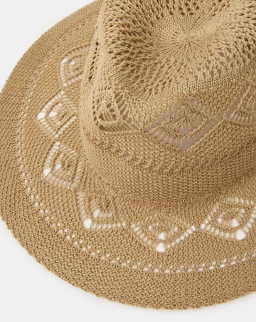 Accessorize Woven Fedora Hat