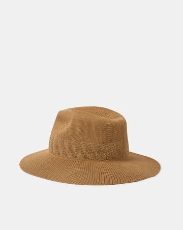 Accessorize Woven Packable Fedora Hat