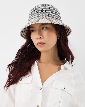 Accessorize Woven Stripe Bucket Hat