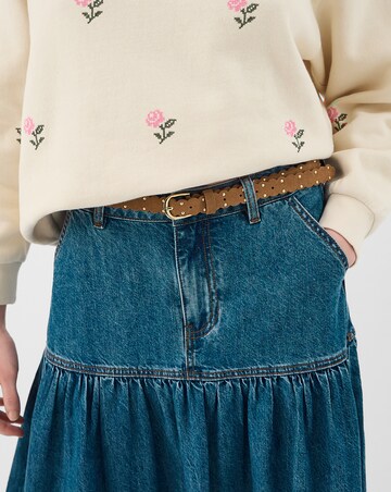 Accessorize Slim Stud Suede Belt