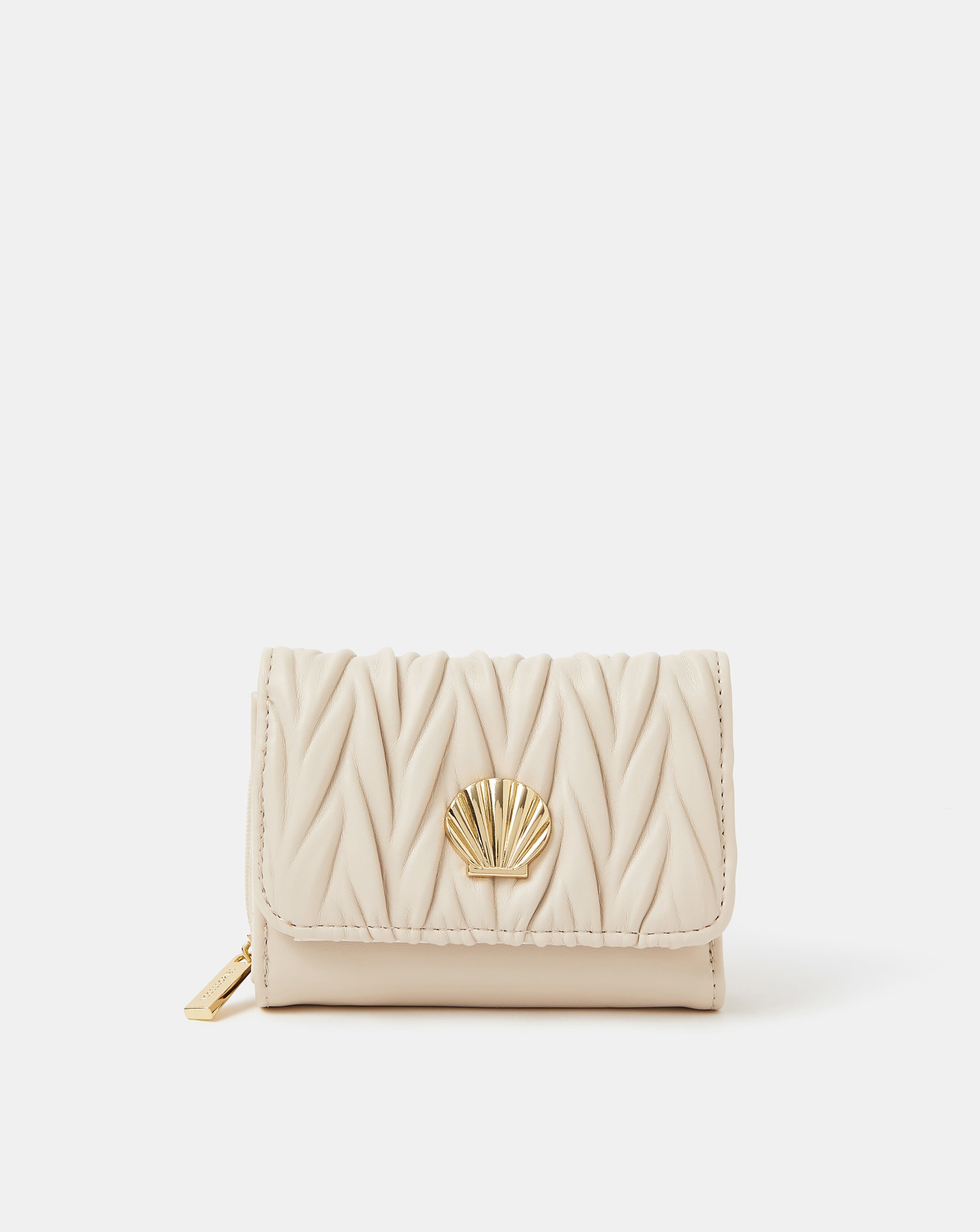 New In - Accessorize Shell Tri-Fold Purse