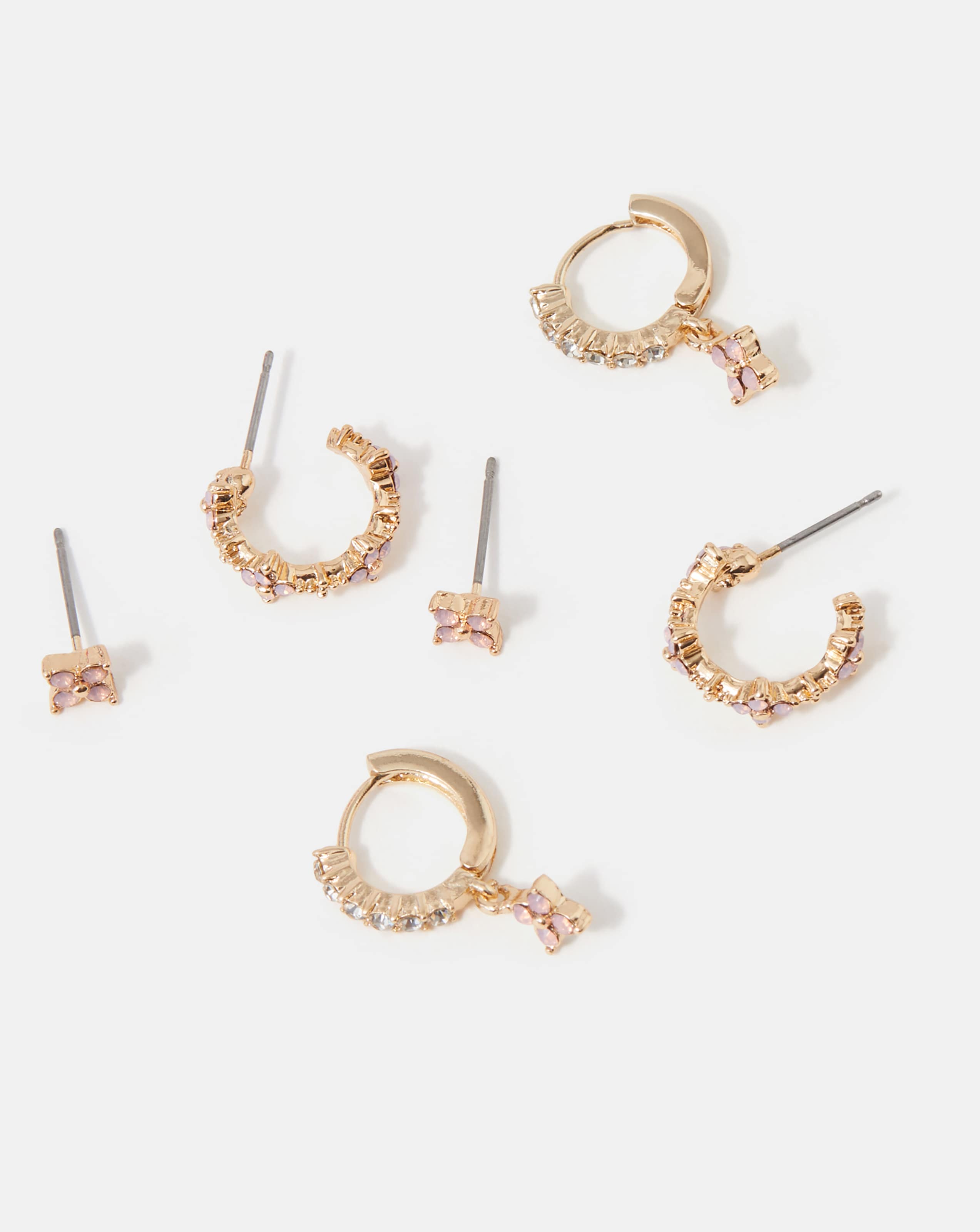 New In - Accessorize Flower Stud & Hoop Earrings