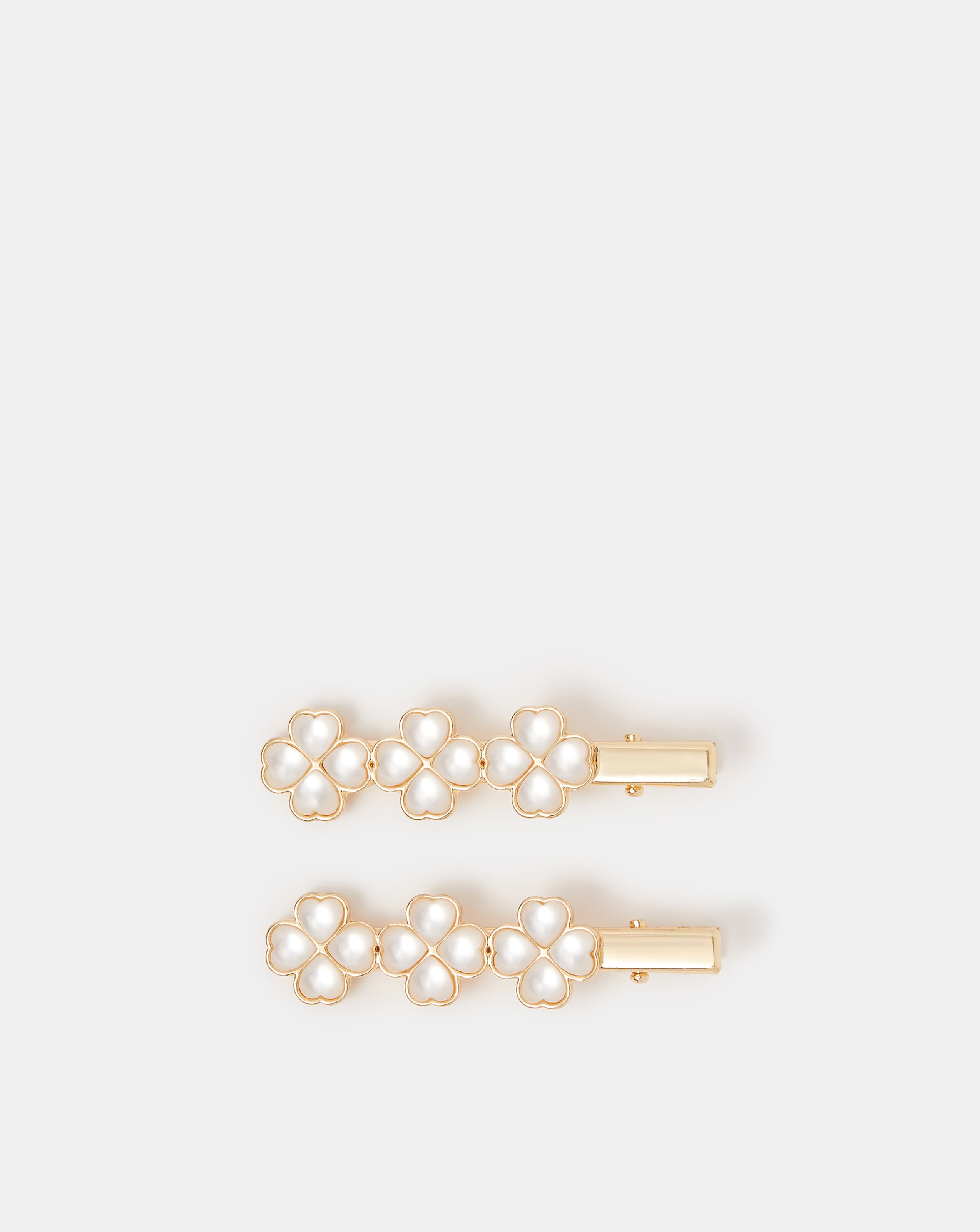 New In - Accessorize 2-Pack Clover Hair Clips
