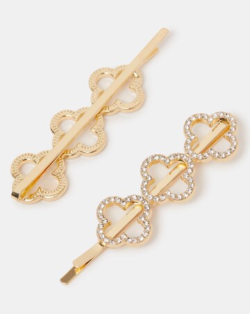 Accessorize Sparkle Clover Hair Slides Set