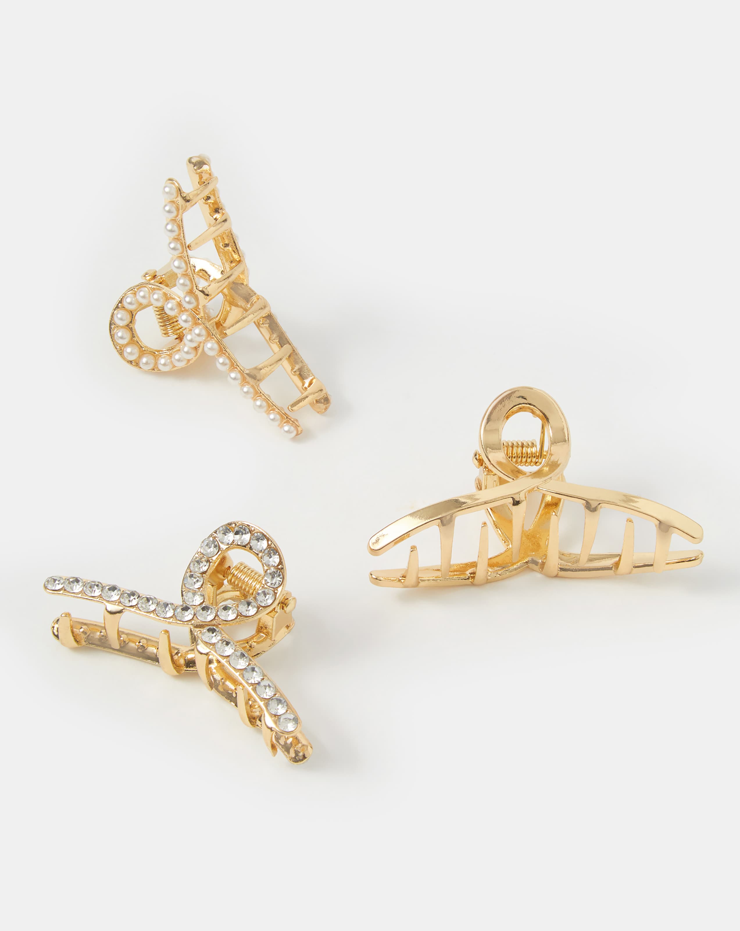 New In - Accessorize Pearl Twist Claw Clips