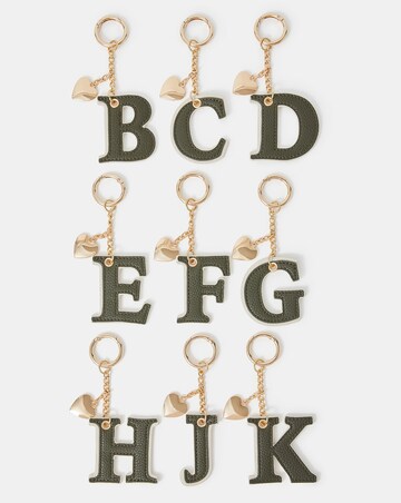 Accessorize Initial Heart Bag Charm