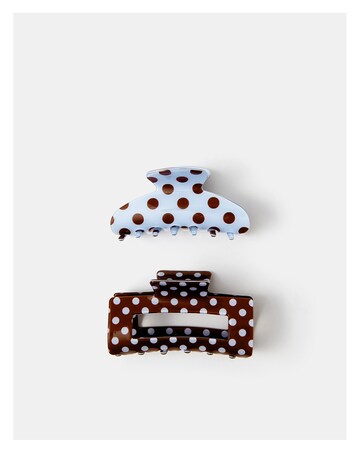 Accessorize 2-Pack Polka Dot Claw Clips
