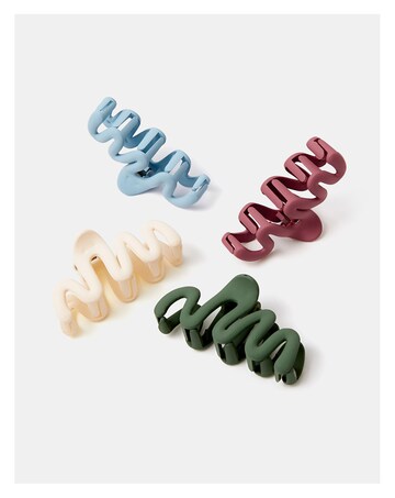 Accessorize 4-Pack Mini Wiggle Claw Clip