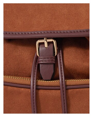 Accessorize Pocket Faux Suede Backpack