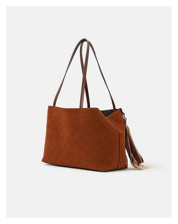 Accessorize Faux Suede Scarf Tote Bag