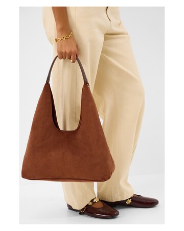 Accessorize Faux Suede Shoulder Bag