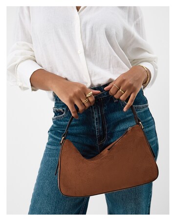 Accessorize Faux Suede Handheld Bag
