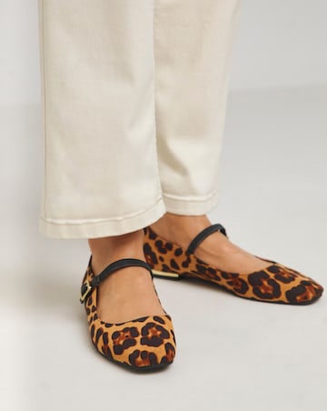 Simply Be Emilie Mary Jane Stretch Ballerina Shoes - Extra Wide Fit (EEE)