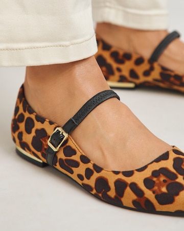 Simply Be Emilie Mary Jane Stretch Ballerina Shoes - Extra Wide Fit (EEE)