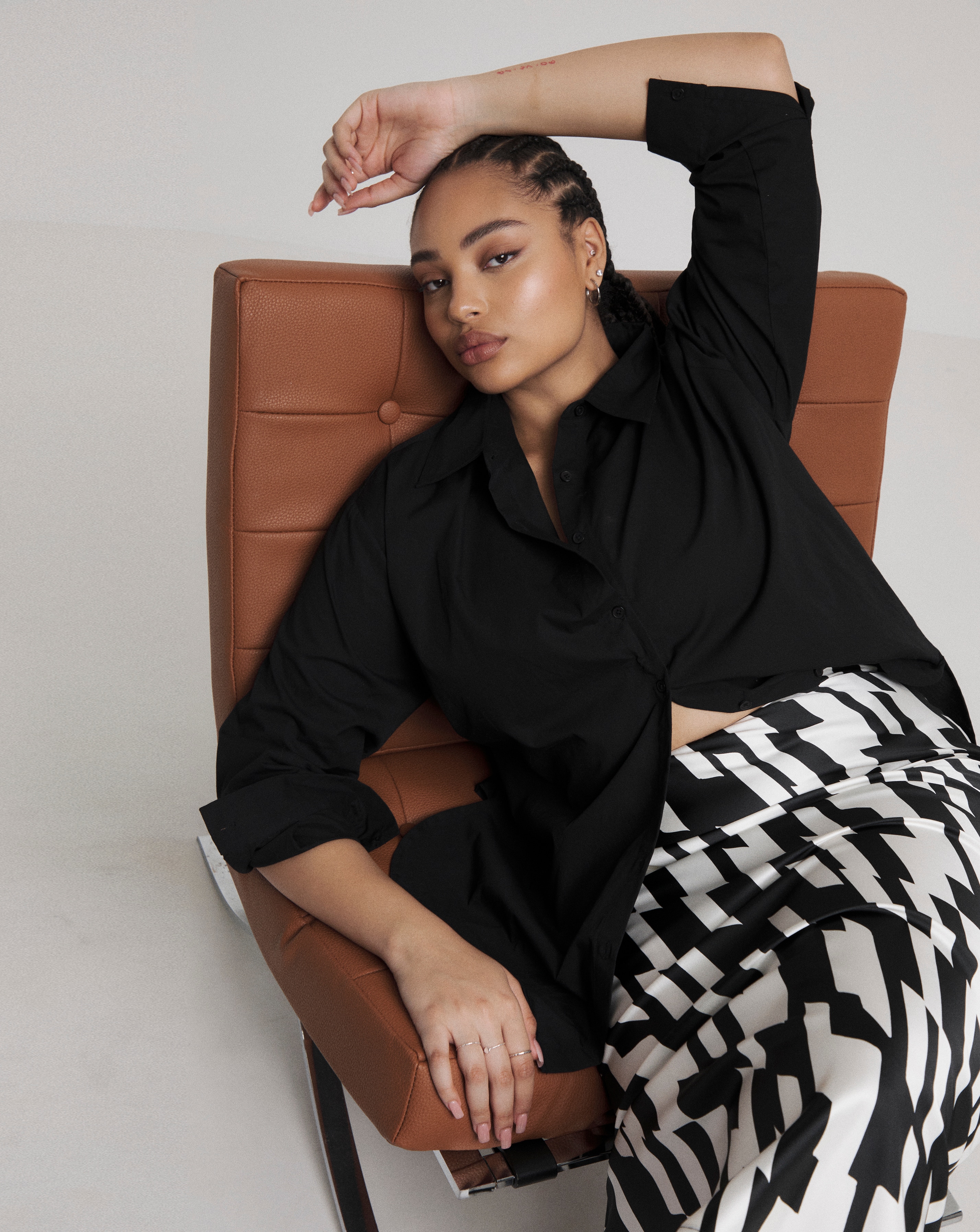 Black Relaxed Cotton Poplin Shirt